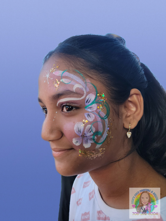 Flowers face painting