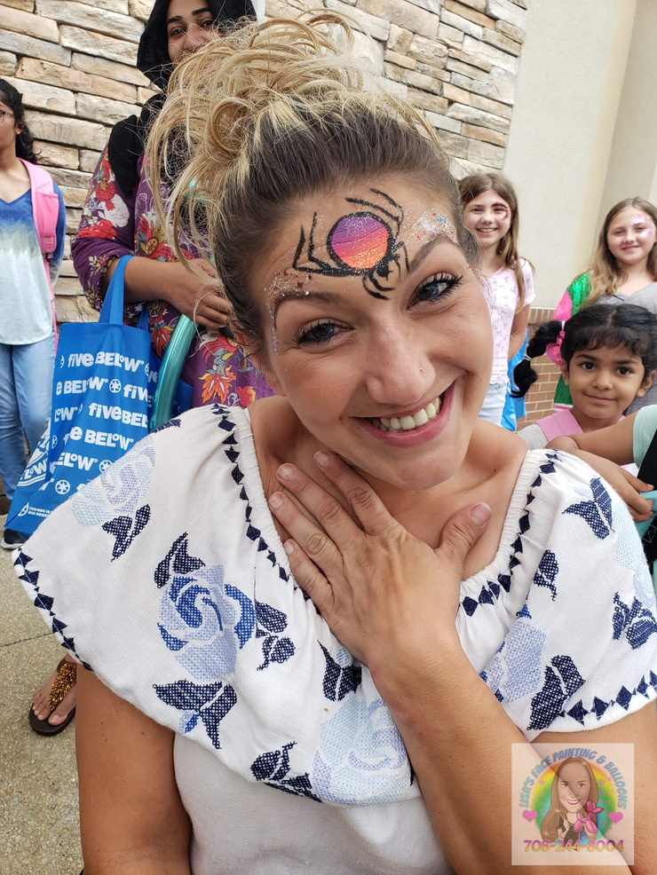 Spider face paint