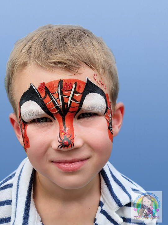 Spiderman face painting